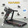 LET'S PLAY 4.5 HP Peak Japanese DC Motor Treadmill with Massager for Home Use | 3 Level Auto Incline, Max Speed 14.8km/hr, 120Kg User Weight | Anti-Skid Belt, 12 Programs, 1 Yr Warranty (Spider Plus)