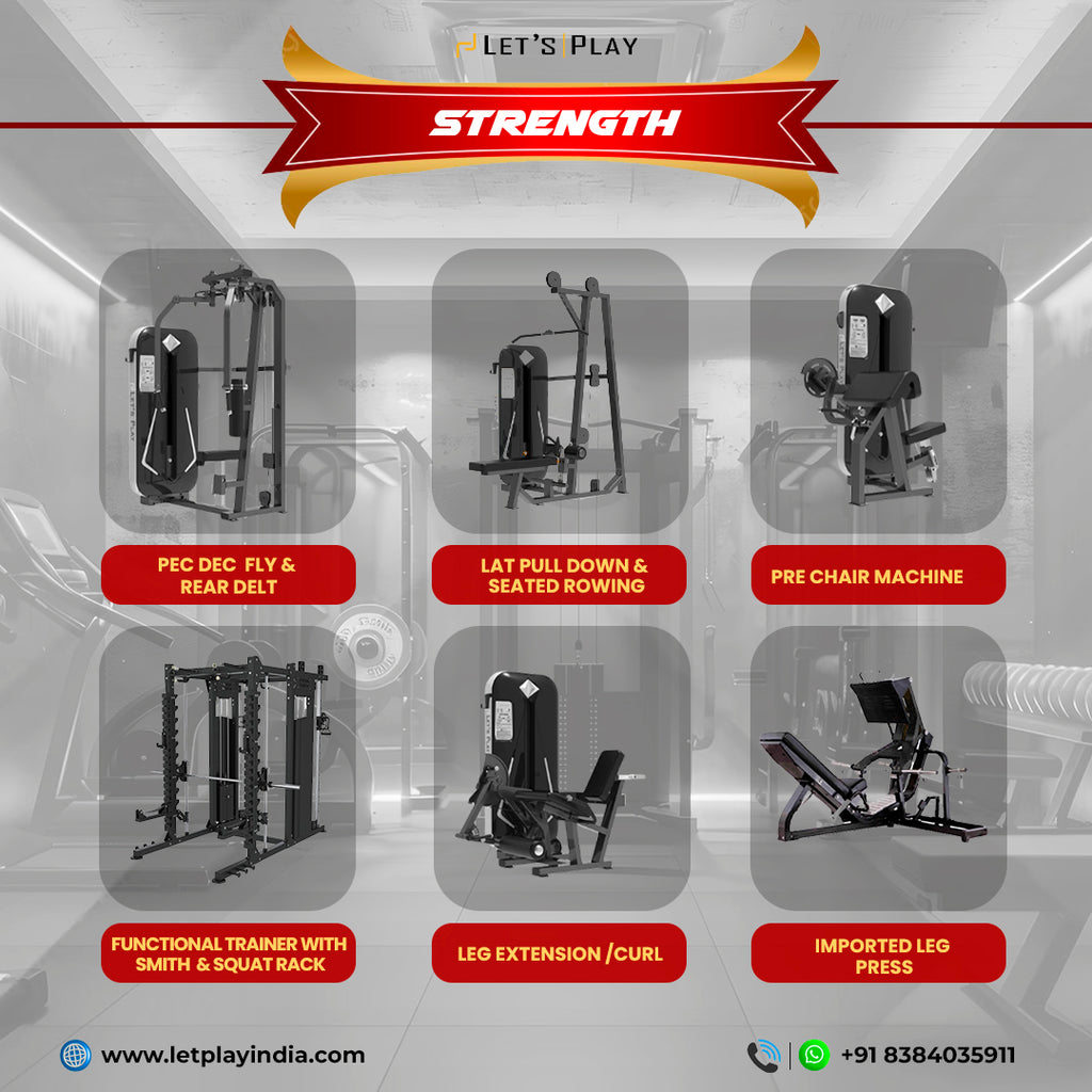 Let’sPlay® Complete Commercial Gym Setup with Equipment under 10 Lakhs