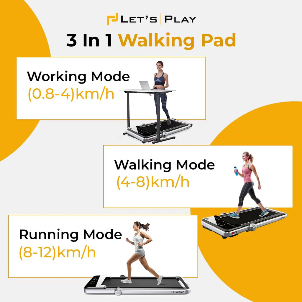 Let’s Play Walking Pad Treadmill for Home Foldable 4Hp Peak Dc Motor