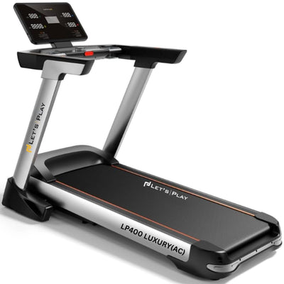 Let's Play® Automatic LP-400AC Treadmill for Home Foldable 6HP Peak AC Motor [5 Years Warranty on Motor] 16 Preset Program I Max 180Kg User Weight I Max Speed 22 Km/Hr - Bluetooth Speaker