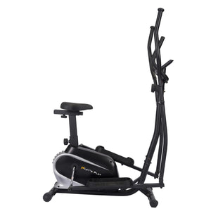 Let's Play 2 In 1 Elliptical Cross Trainer For Home Gym Full Body Workout Training Gym Cycle Exercise Bike With Adjustable Seat I 8 Magnetic Resistance Level I 5kg Flywheel I Max 100kg Weight