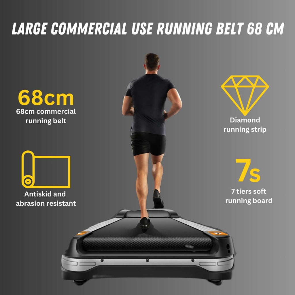 Let's Play® LP-400 Touch Screen Treadmill for Home Use 3.HP AC Motor (Peak 6 HP) 15.6" Touch Screen, 180kg Max Weight, 22km/h Speed, 15% Auto Incline Running Machine [5 Years Warranty on Motor]