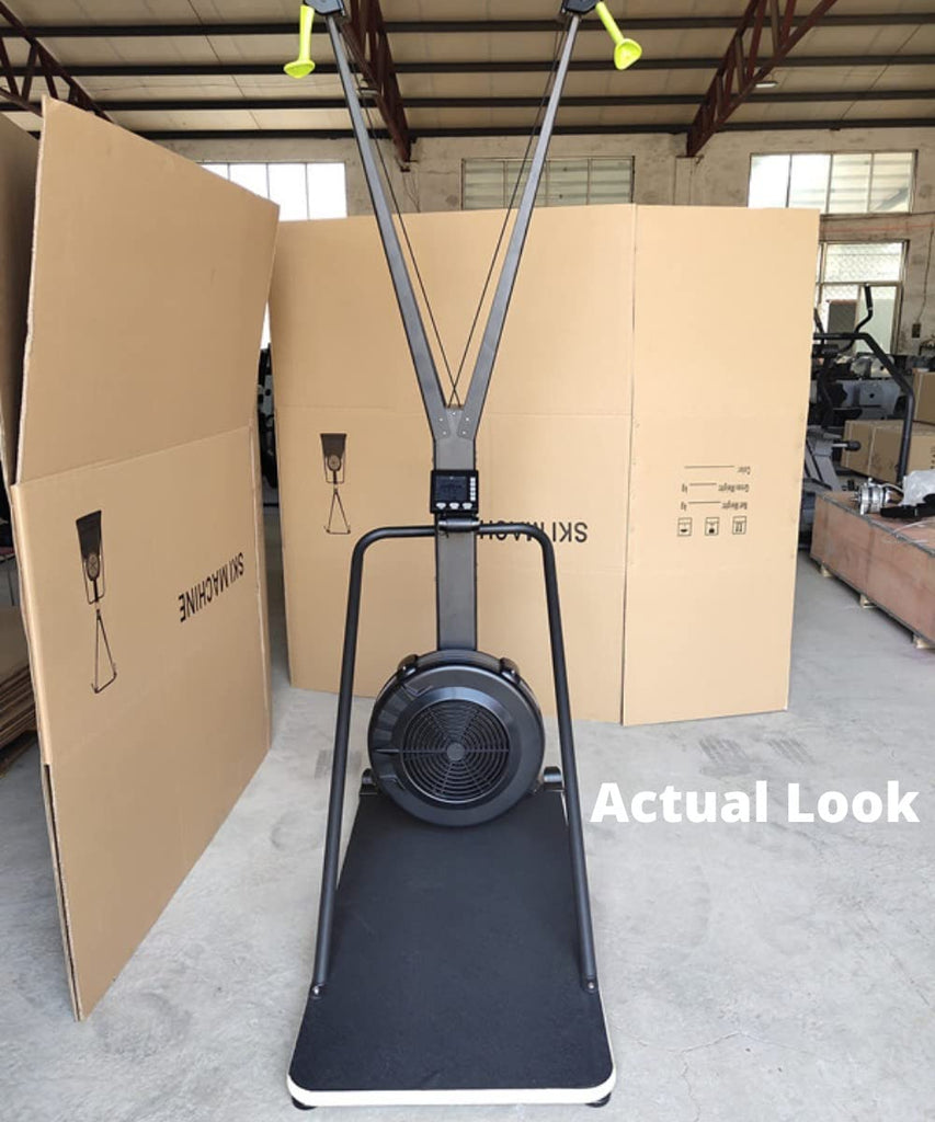 Let's Play Ski Machine, Rowing Machine For Full Body Workout At Home Gym Air Rowing Machine For Exercise With Floor Stand