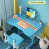 LET'S PLAY Engineered Wood Kids Study Desk And Chair Set, Multifuncational Study Table 2-12 Years Kids (Blue)