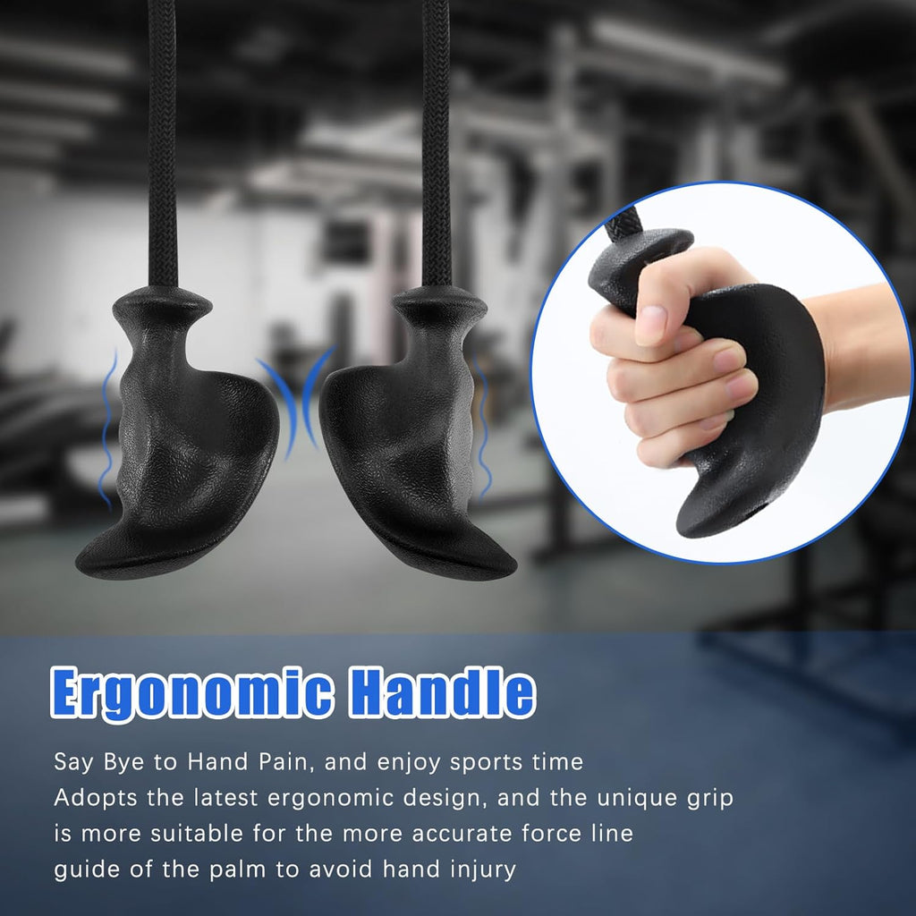 Let's Play Tricep Rope for Gym with Ergonomic Handles II 36 Inch Tricep Pull Down Rope for Cable Machine II Pulley System, Cable Attachment for Gym