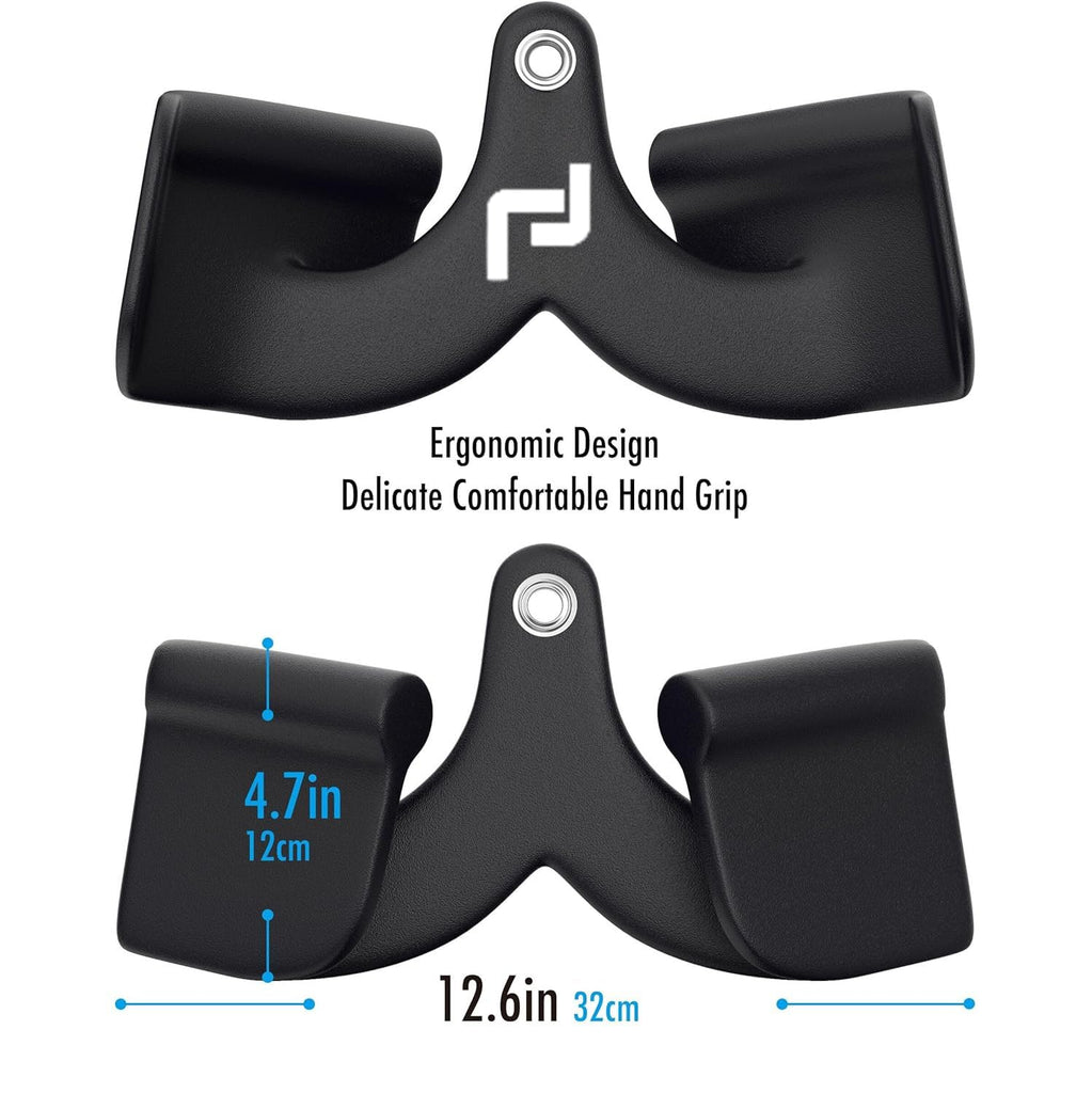 LET'S PLAY® LAT Pulldown & Tricep Press Down Cable Attachment, Cable Machine Attachments, Handles for Cable Machines. Pull Down, Press Down, Row, Triceps, Biceps & Lats, V-Shaped Bar
