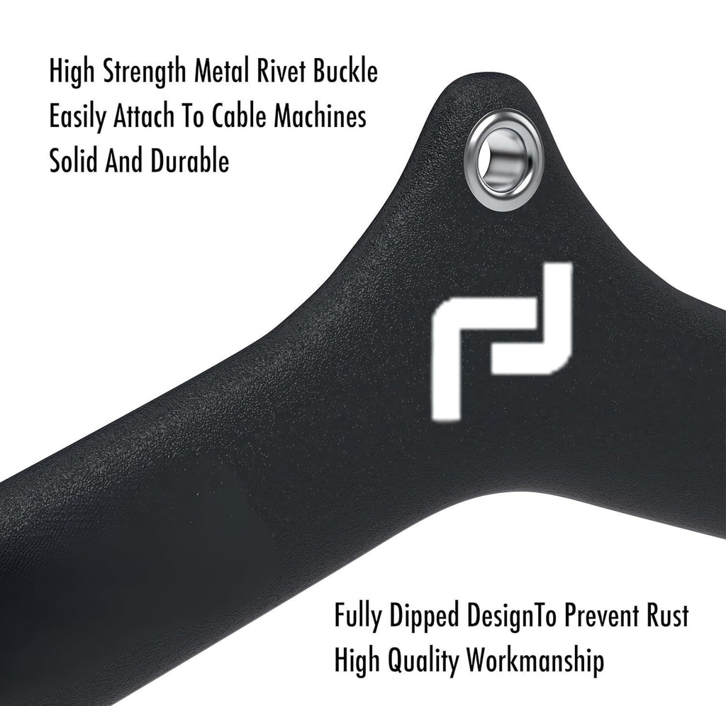 LET'S PLAY® LAT Pulldown & Tricep Press Down Cable Attachment, Handles for Cable Machines. Pull Down, Press Down, Row, Triceps, Biceps & Lats, V-Shaped Bar