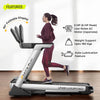 Let's Play® LP-400 Touch Screen Treadmill for Home Use 3.HP AC Motor (Peak 6 HP) 15.6" Touch Screen, 180kg Max Weight, 22km/h Speed, 15% Auto Incline Running Machine [5 Years Warranty on Motor]