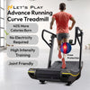 Let's Play® CSPEED Non-Motorized Curve Treadmill for Home Gym, Commercial Running Machine with 6 Resistance Level, Digital Display, 200Kg User Weight Support