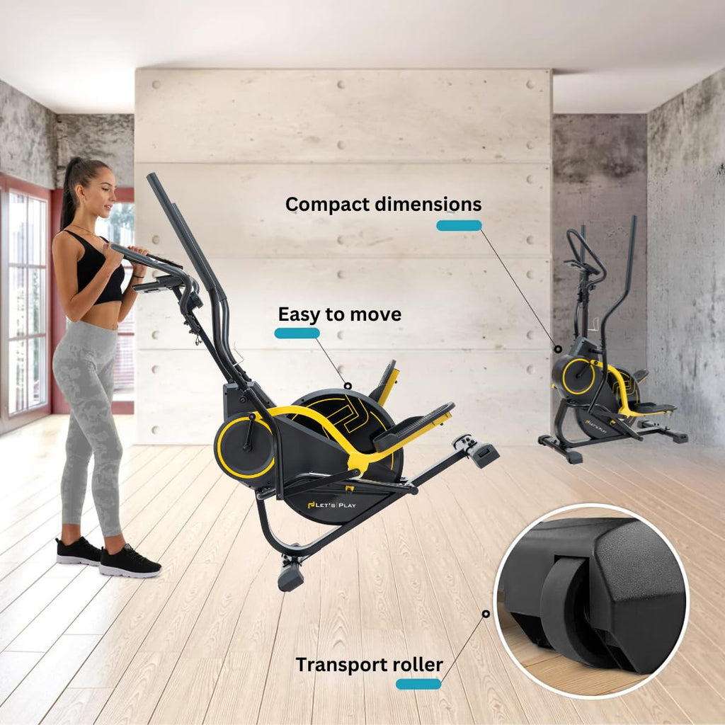 Let's Play Cross Stepper for Home Dynamic, 3-in-1 Cross Trainer and Stepper with Training Computer - Innovative Training Device Combines Stepper and Cross Trainer Training