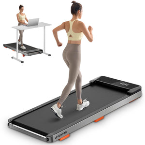 LET’S Play® Mini Walking Pad 3HP Peak | Under Desk Treadmill for Home & Office | Extra Wide Surface, 8% Manual Incline, 100kg Capacity with Remote | No Assembly Required
