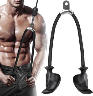 Let's Play Tricep Rope for Gym with Ergonomic Handles II 36 Inch Tricep Pull Down Rope for Cable Machine II Pulley System, Cable Attachment for Gym