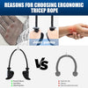 Let's Play Tricep Rope for Gym with Ergonomic Handles II 36 Inch Tricep Pull Down Rope for Cable Machine II Pulley System, Cable Attachment for Gym