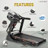 LET'S PLAY 4.5 HP Peak Japanese DC Motor Treadmill with Massager for Home Use | 3 Level Auto Incline, Max Speed 14.8km/hr, 120Kg User Weight | Anti-Skid Belt, 12 Programs, 1 Yr Warranty (Spider Plus)