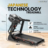 LET'S PLAY 4.5 HP Peak Japanese DC Motor Treadmill with Massager for Home Use | 3 Level Auto Incline, Max Speed 14.8km/hr, 120Kg User Weight | Anti-Skid Belt, 12 Programs, 1 Yr Warranty (Spider Plus)