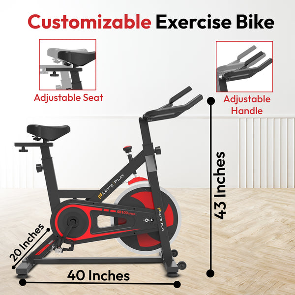 Let's Play® SB-100 Indoor Upright Exercise Cycle for Home