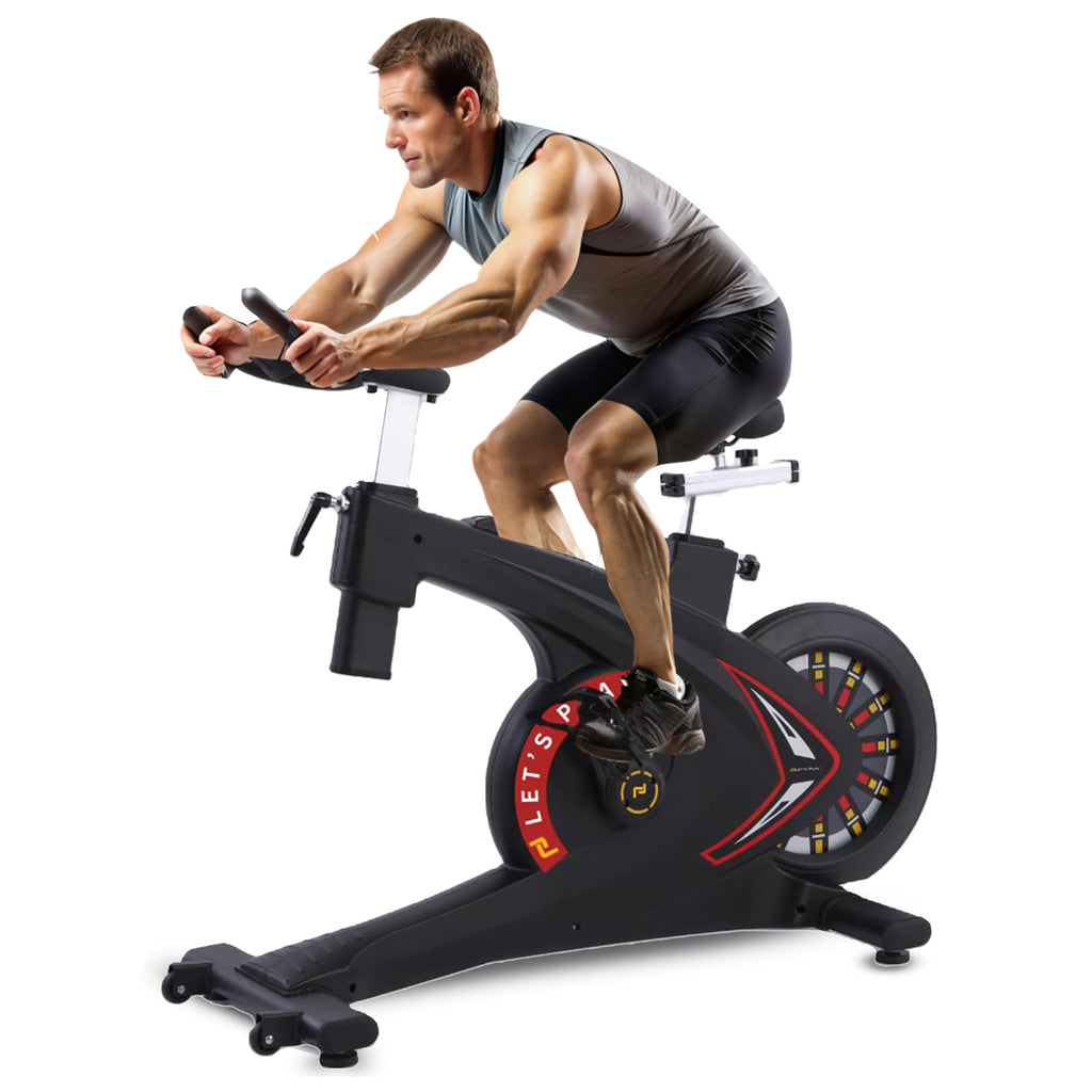 Let's Play® Magnetic Commercial Exercise Cycle for Home with 28 Kg Heavy-Duty Flywheel