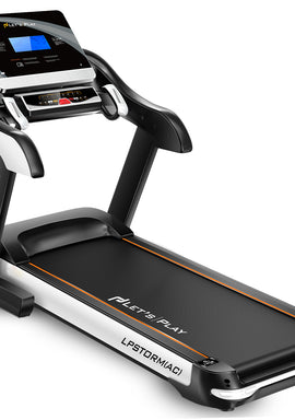 Let's Play® Lp-Storm Automatic Treadmill for Home Foldable Use 3.Hp Ac Motor (Peak 6 Hp) Luxury Semi Commercial with Extra Suspension Technology, Auto, 7 LCD Display inbuilt Bluetooth Speaker