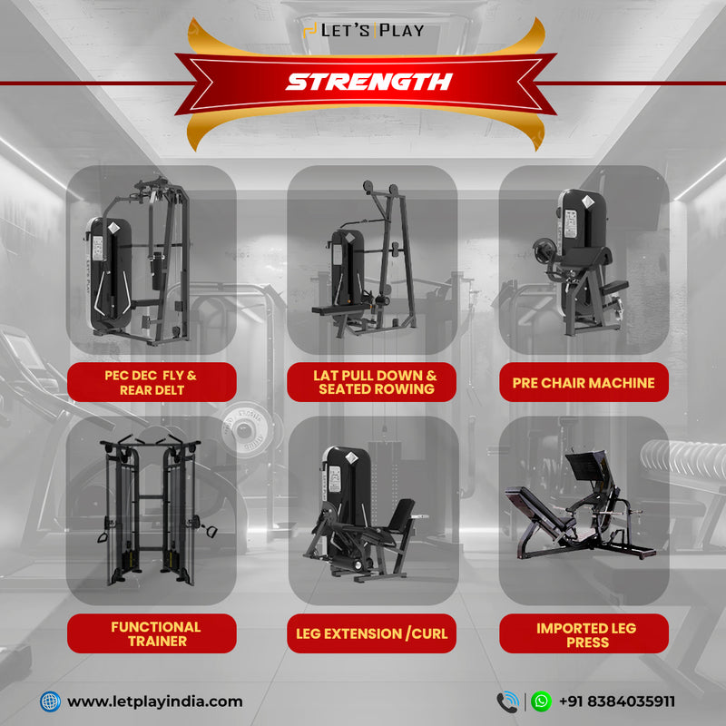 Let’sPlay® Complete Commercial Gym Setup with Equipment under 8 Lakhs